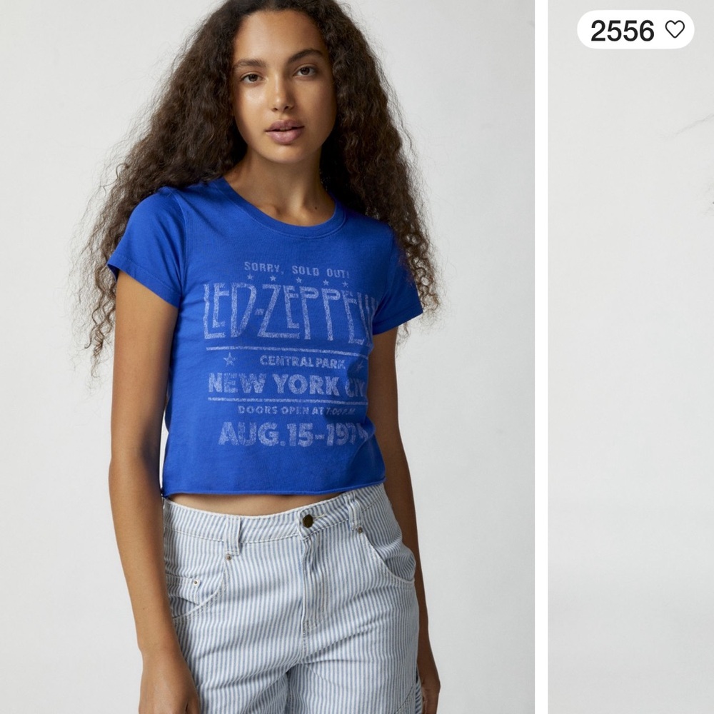 Blue Led Zeppelin graphic tee